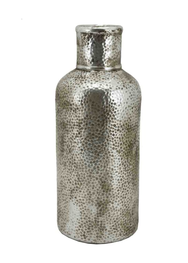 silver vase
